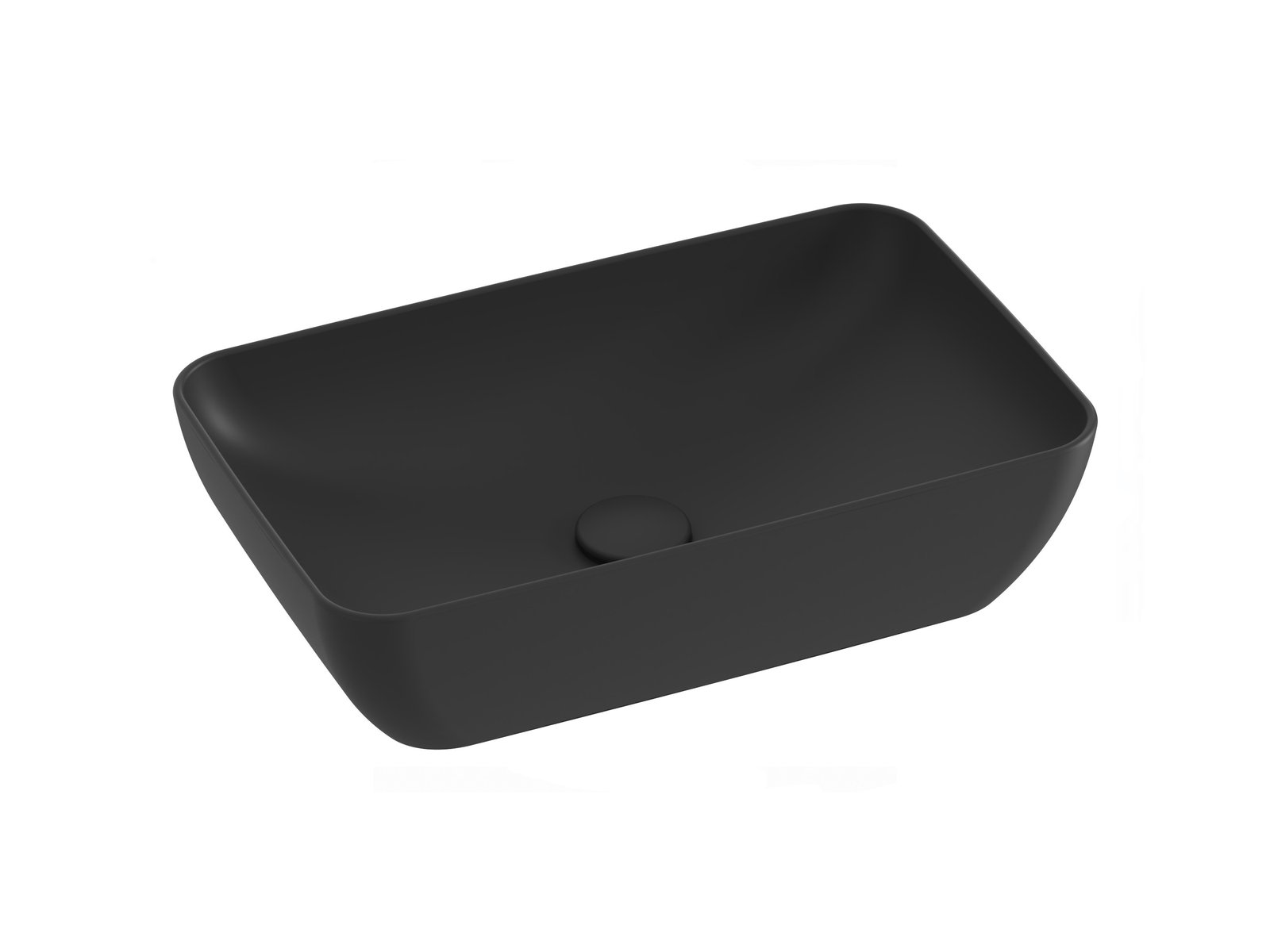 Ravak Uni Slim lavabo 50x31 cm rettangolare da appoggio nero XJX0D150000