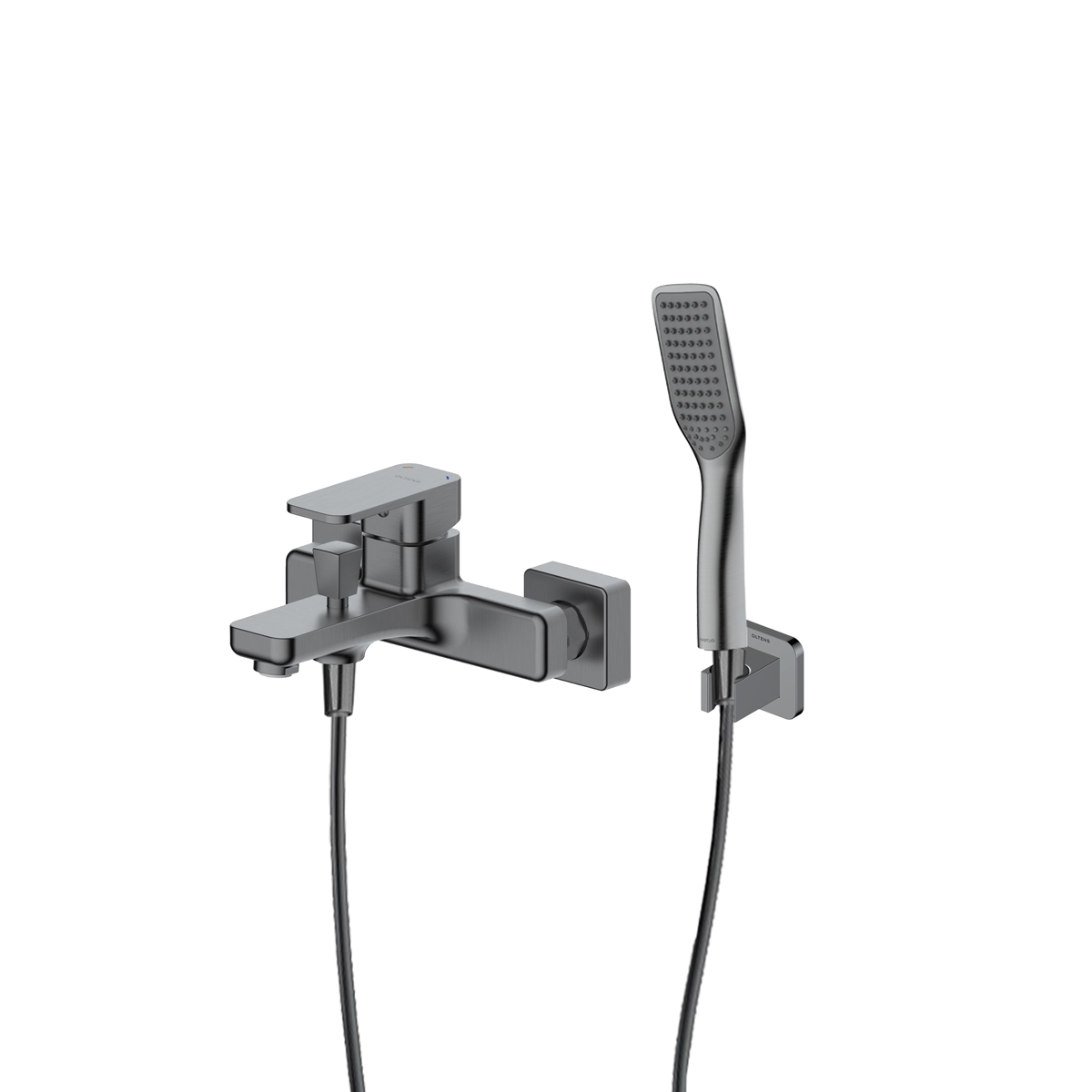 Set rubinetto per vasca e doccia Oltens Hadsel 34006400, supporto per doccetta Oltens Hald 37403400, 37200400, 37111400