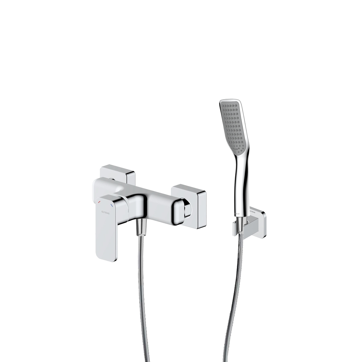 Set rubinetto per doccia Oltens Hadsel 33006100, supporto per doccetta Oltens Hald 37403100, 37200100, 37111100