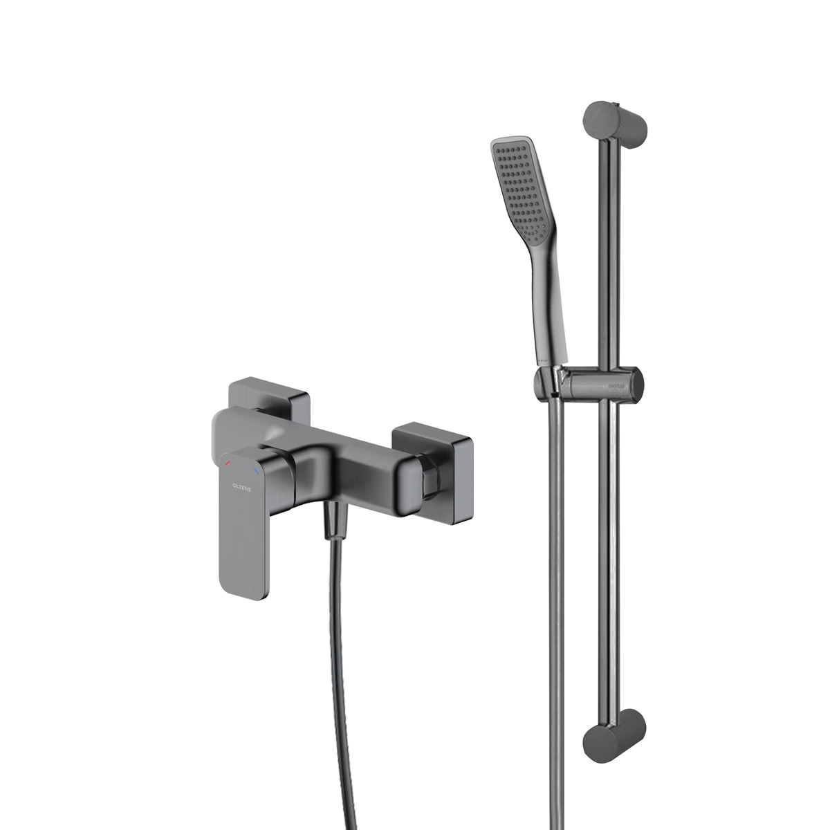 Set rubinetto per doccia Oltens Hadsel 33006400, asta doccia Oltens Alling 37301400, 37200400, 37111400