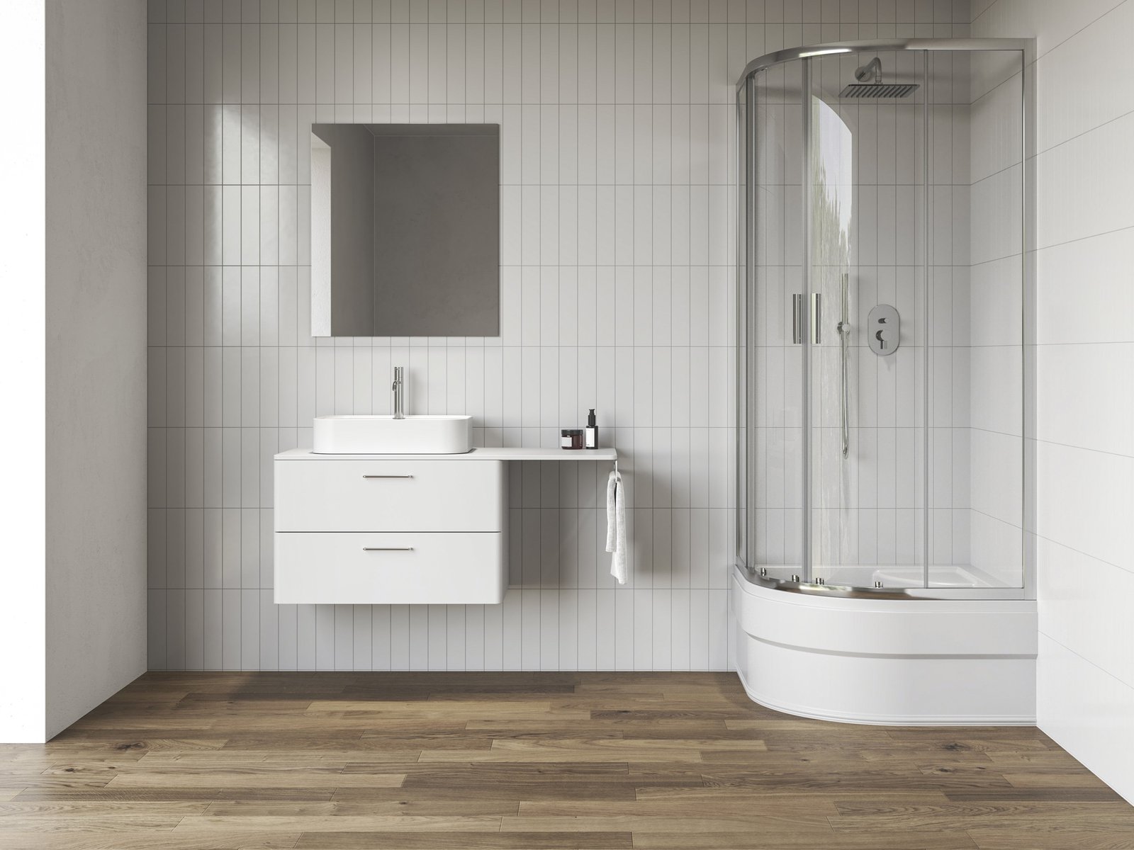 Ravak Blix II box doccia 90x90 cm semicircolare alluminio lucida/vetro trasparente 3BM70C40Z1