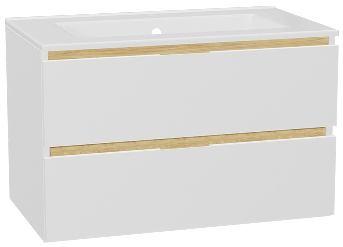 Set corpo dell'armadietto Excellent Tuto 2.0 MLEX.2172.800.WHBL, lavabo Excellent As CEEX.3617.800.WH, MLEX.2151.800.01.WH