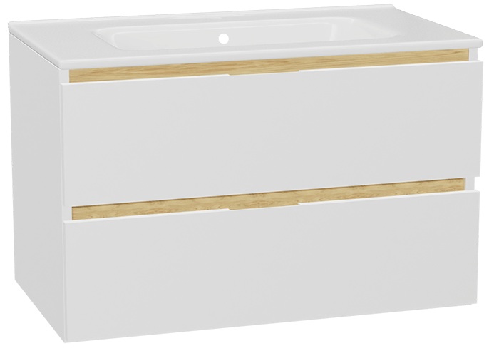 Set corpo dell'armadietto Excellent Tuto 2.0 MLEX.2172.800.WHBL, lavabo Excellent Pik CEEX.6517.800.WH, MLEX.2151.800.01.WH