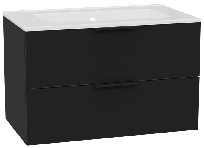 Set corpo dell'armadietto Excellent Tuto 2.0 MLEX.2172.800.BKBL, lavabo Excellent As CEEX.3617.800.WH, MLEX.2151.800.02.BK