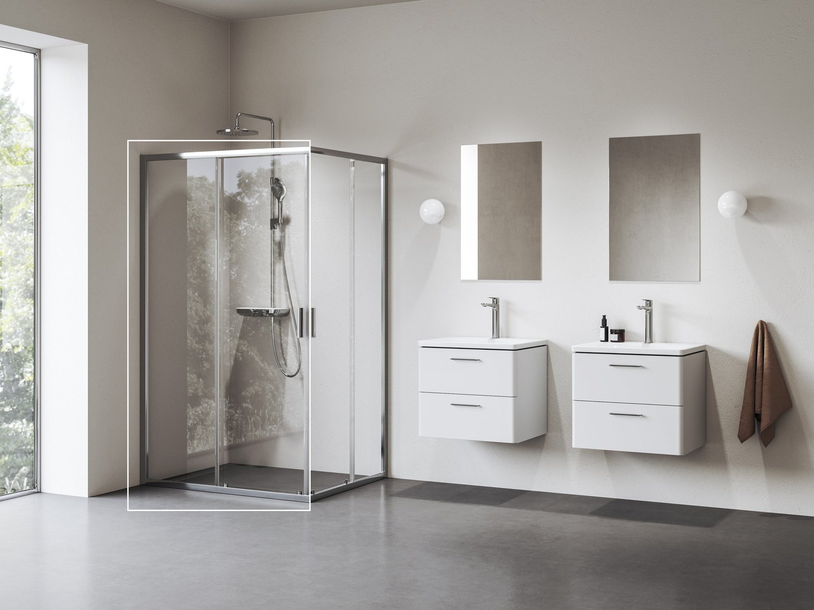 Ravak Blix II porta doccia 100 cm scorrevole alluminio lucida/vetro trasparente 1XMA0C00Z1