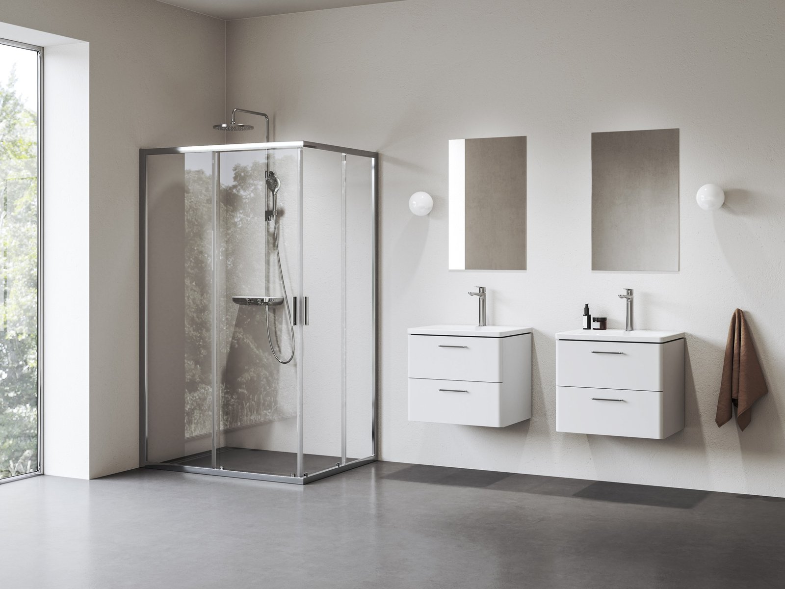Ravak Blix II porta doccia 90 cm scorrevole alluminio lucida/vetro trasparente 1XM70C00Z1