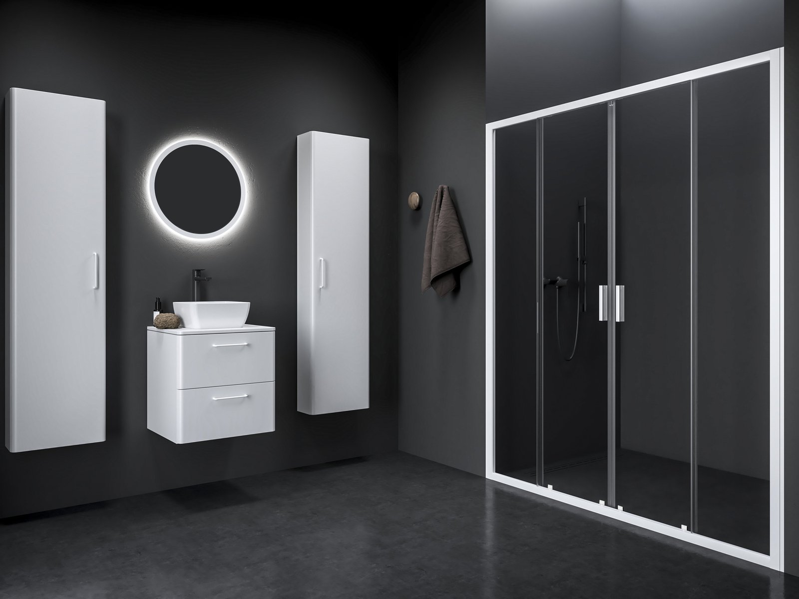 Ravak Blix II porta doccia 120 cm scorrevole bianco opaca/vetro trasparente 0YMG0E00Z1