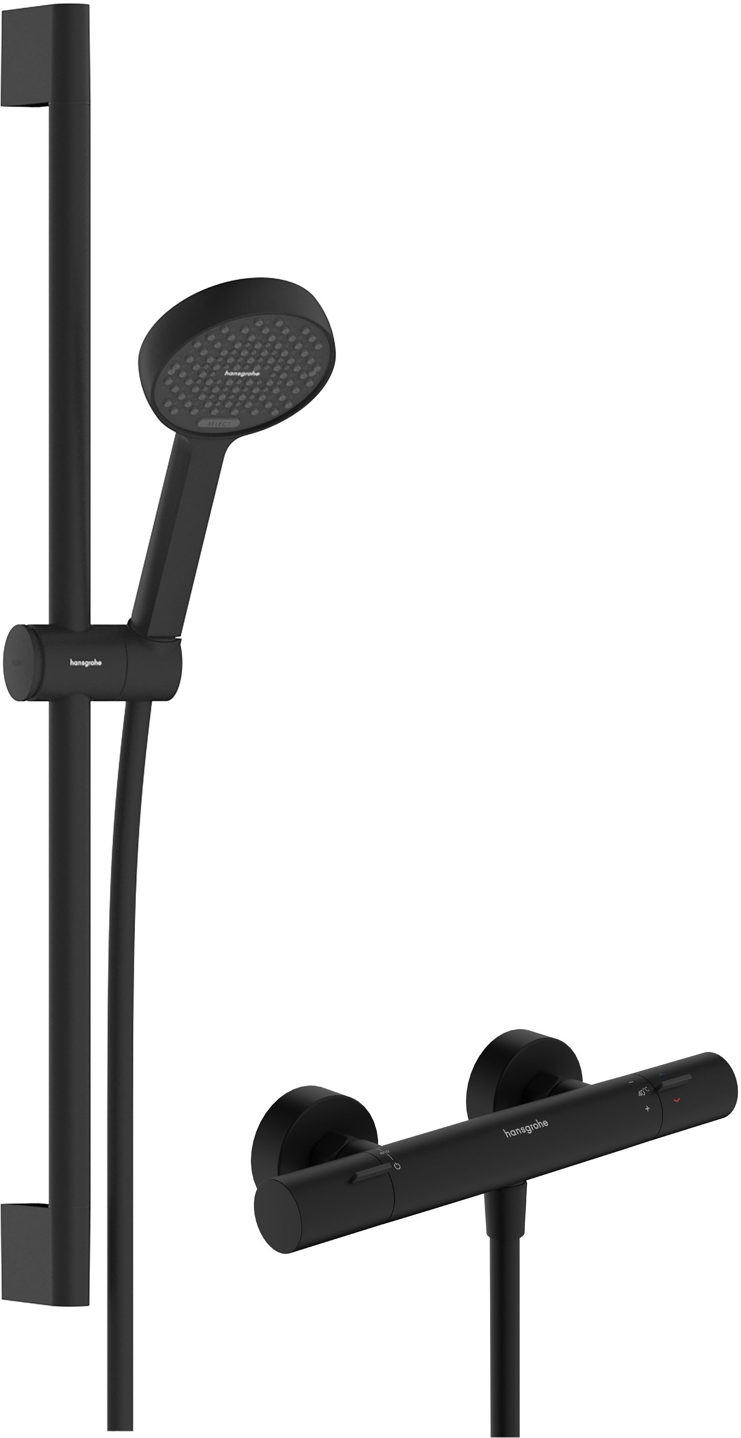 Hansgrohe Activera Select S set doccia a parete con termostato nero 28876670