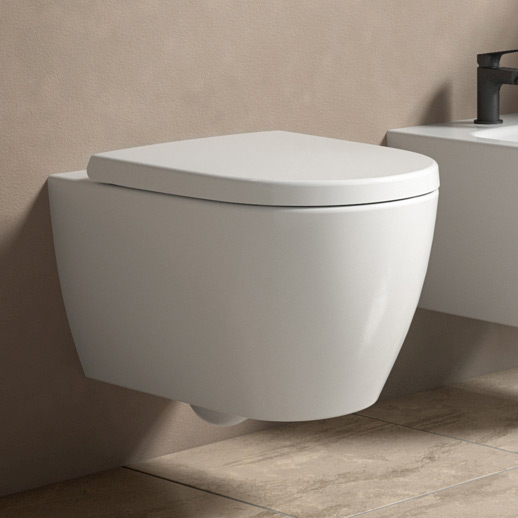 Ideal Standard i.Life O combi-pack set con copriwater sospeso senza brida con scarico a vortice bianco T572501