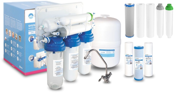 Set completo per filtrazione a osmosi inversa USTM RO6 RO6WFU, cartuccia filtrante per sistemi di osmosi inversa USTM SET13