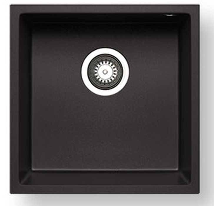 Pyramis Tetragon vasca sottopiano 40x40 cm nero 070229811