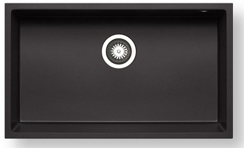 Pyramis Tetragon vasca sottopiano 70x40 cm nero 070230401