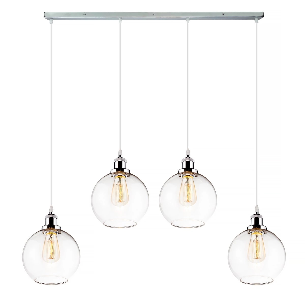 Altavola Design New York Loft lampada sospesa 4x W cromo-trasparente LA035/CL4_chrom