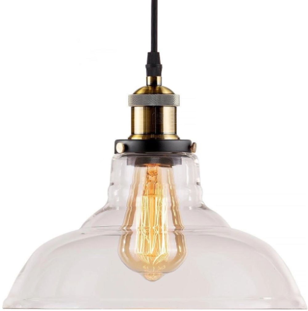 Altavola Design New York Loft lampada sospesa 1x40 W ottone-trasparente LA040/P_clear