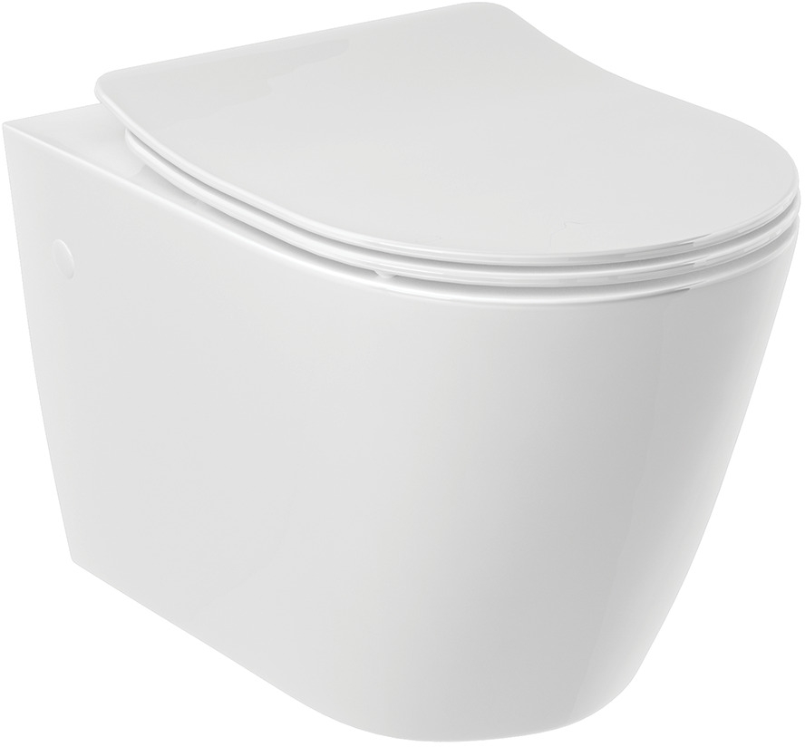 Kludi Resa R vaso wc sospeso senza brida con scarico a vortice bianco lucida 23WCW0243