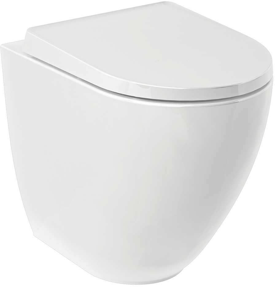 Kludi Resa D vaso wc a terra senza brida con scarico a vortice bianco lucida 24WCB0443