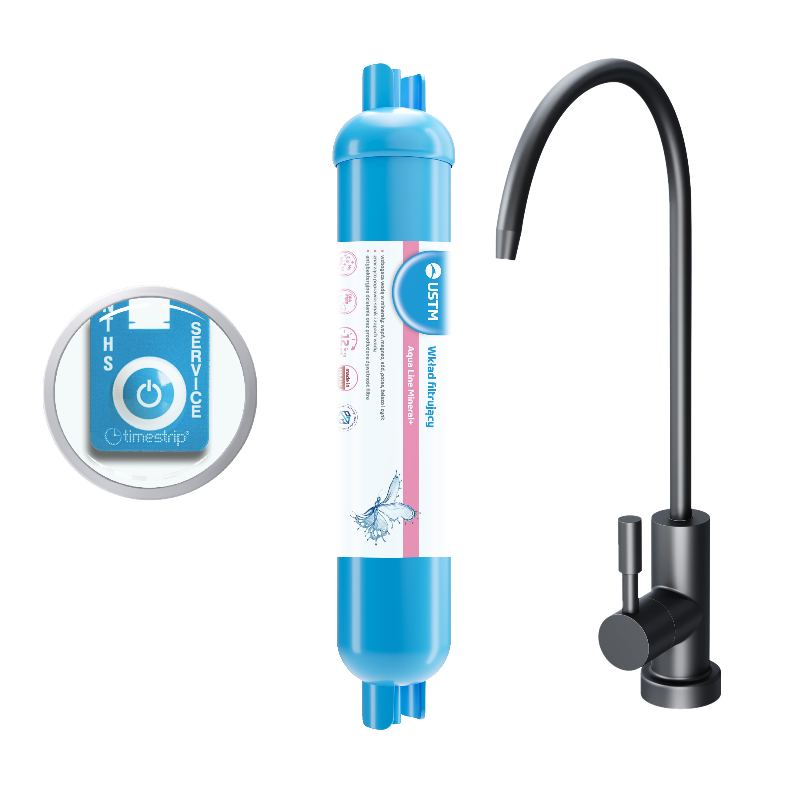 USTM Aqua Line filtro sottolavello AQUALINEMINBLACKSTYLE