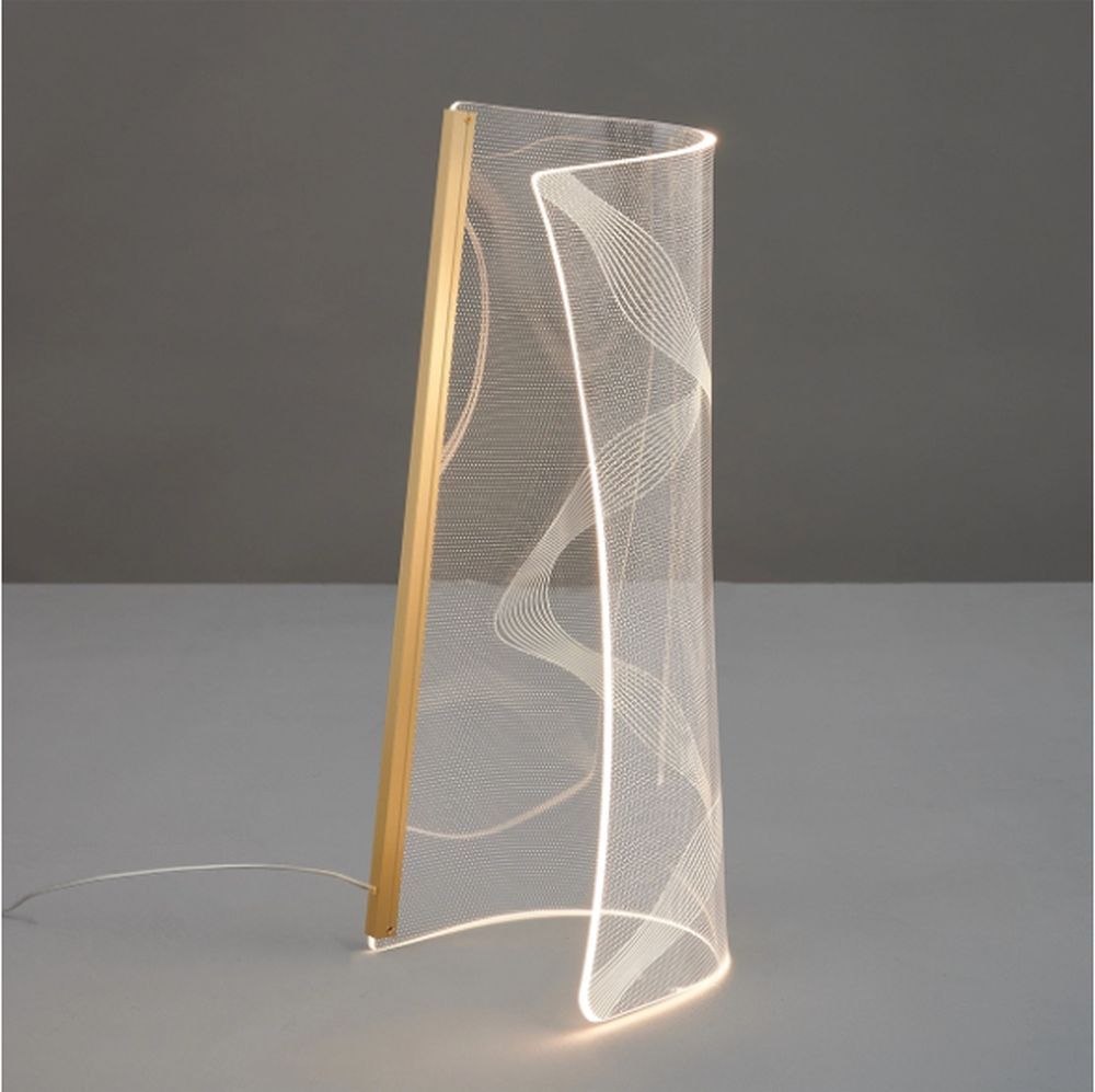 Altavola Design Cortina lampada da tavolo 1x12 W trasparente-oro LA103/T_43_gold