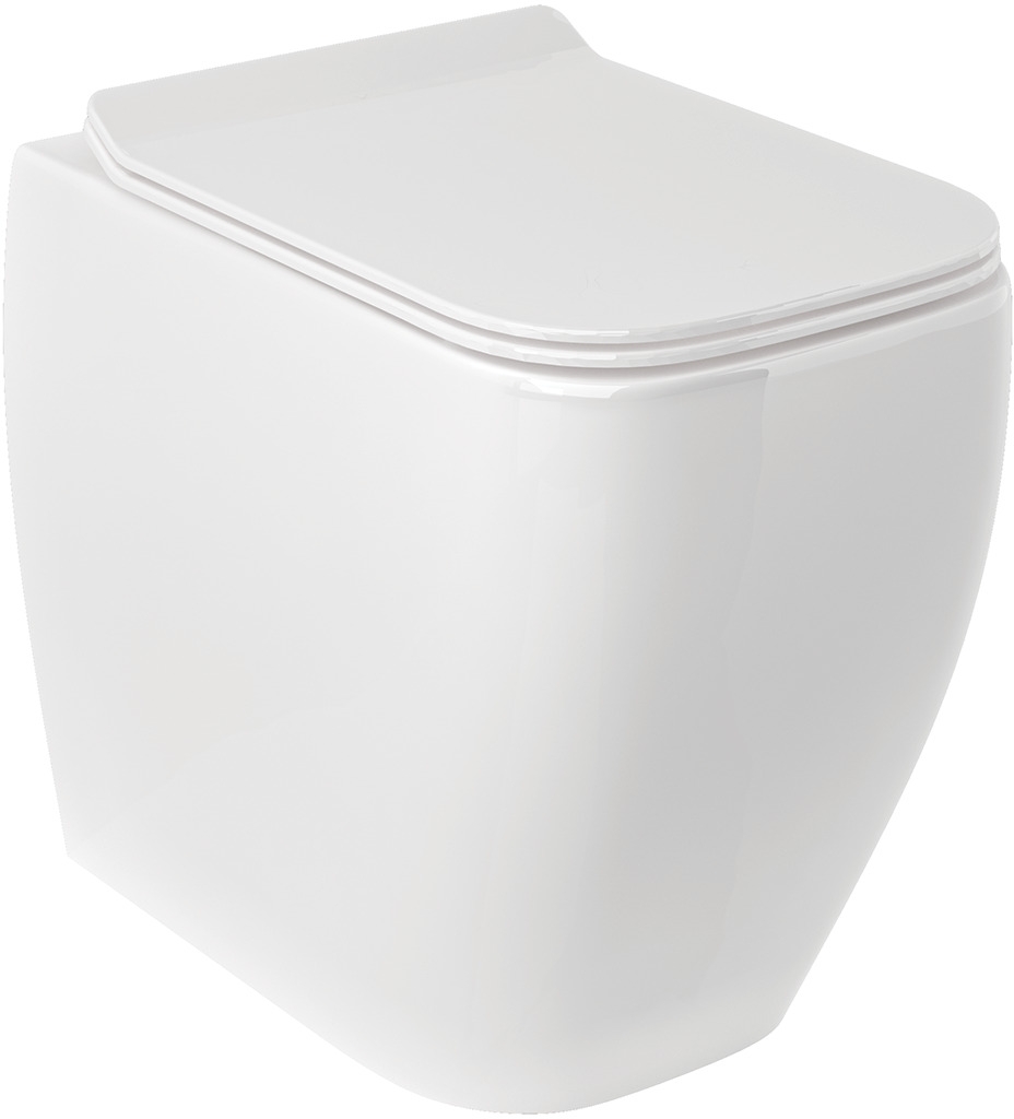 Kludi Resa C vaso wc a terra senza brida con scarico a vortice bianco lucida 28WCB0443