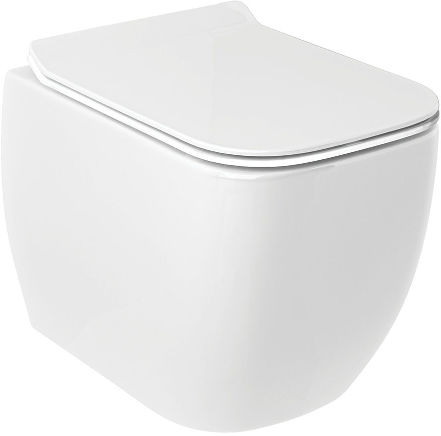 Kludi Resa C vaso wc sospeso senza brida con scarico a vortice bianco lucida 28WCW0243