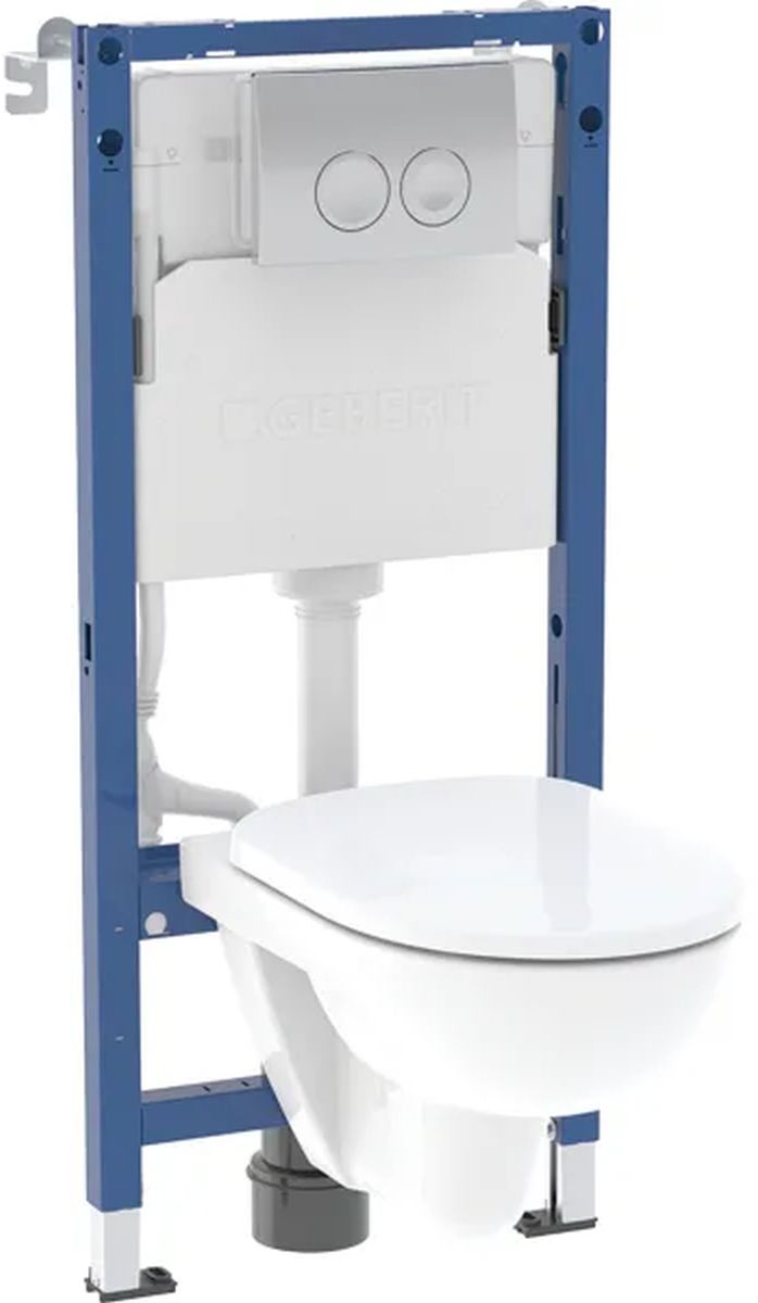 Geberit Duofix Basic set modulo di installazione, vaso wc  e placca di comando 118.339.21.3