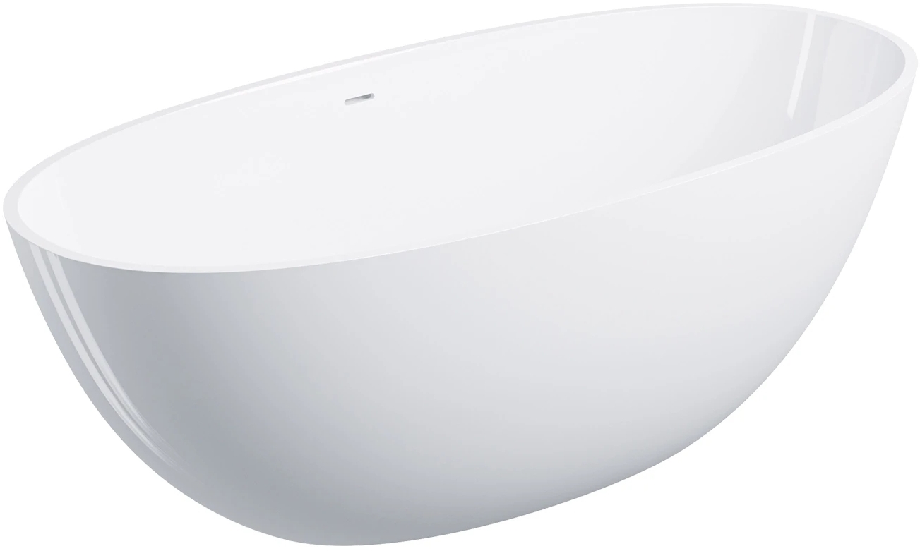 Omnires Shell M+ vasca da bagno freestanding 160x75 cm ovale bianco SHELLWWZPBP