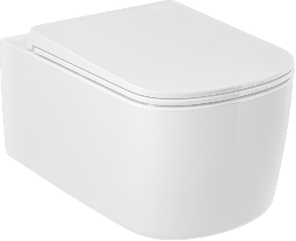 Kludi Resa S vaso wc sospeso senza brida con scarico a vortice bianco lucida 27WCW0143