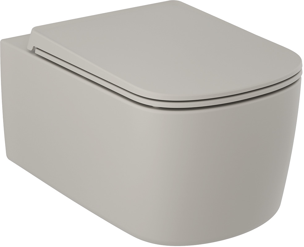 Kludi Resa S vaso wc sospeso senza brida con scarico a vortice grigio opaco 27WCW01O2