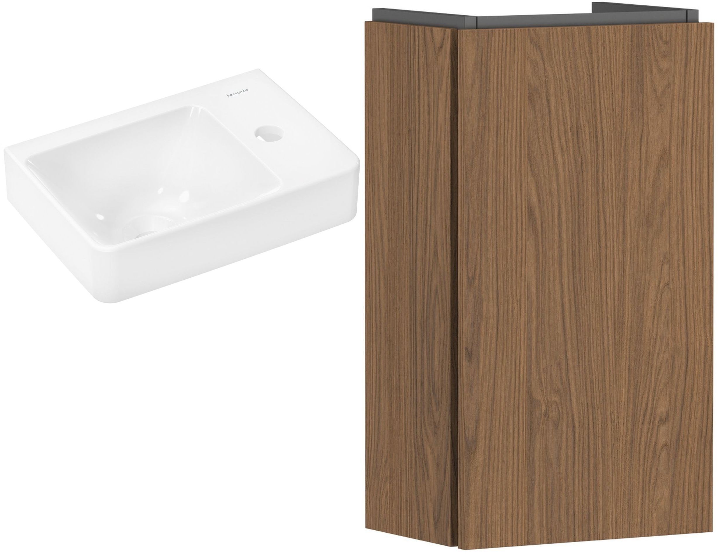 Set armadietto Hansgrohe Xilesa E 54244550, lavabo Hansgrohe Xelu Q 60314450