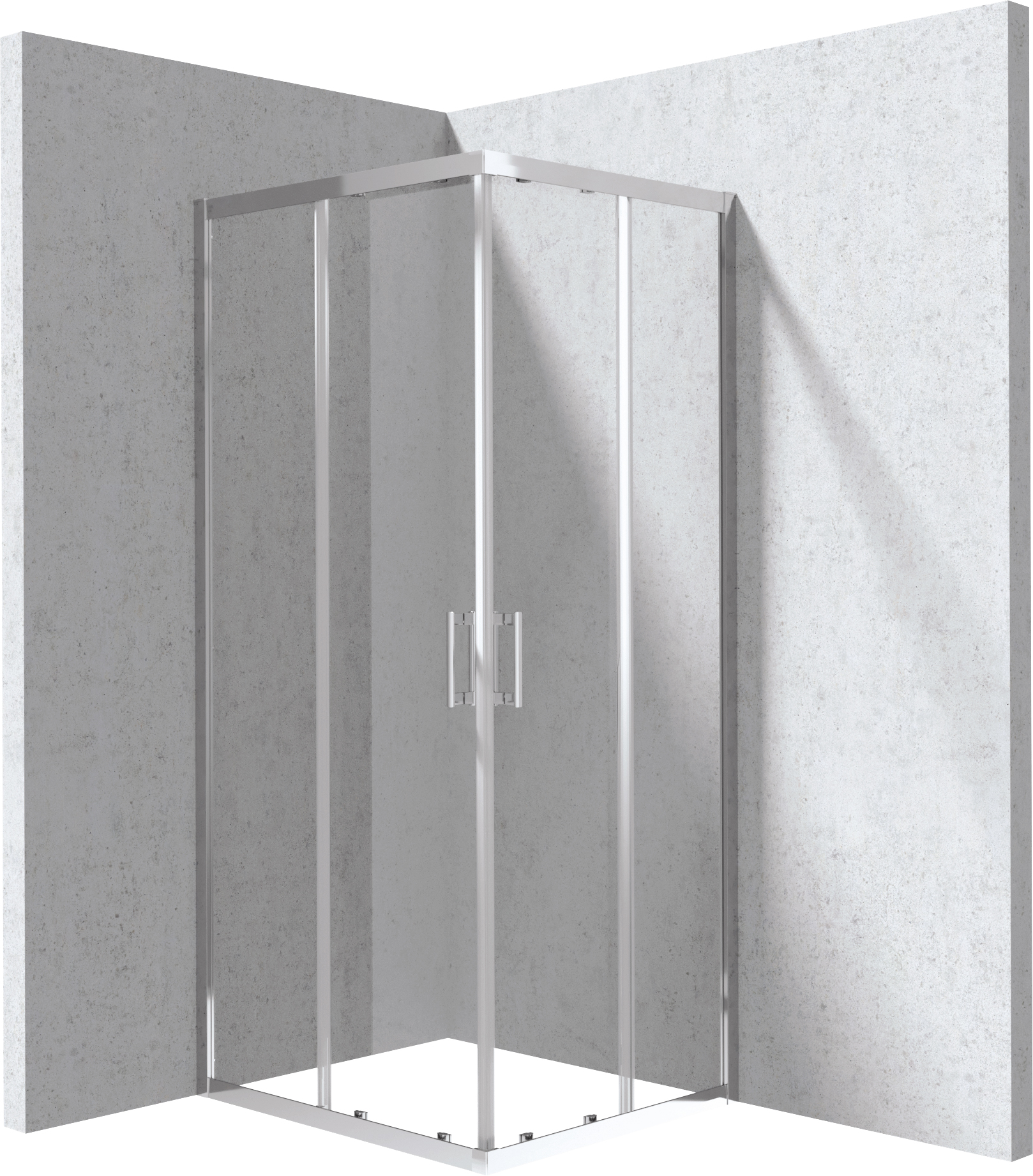 Deante Funkia Evo box doccia 90x80 cm rettangolare cromo lucida/vetro trasparente KYC_0089P