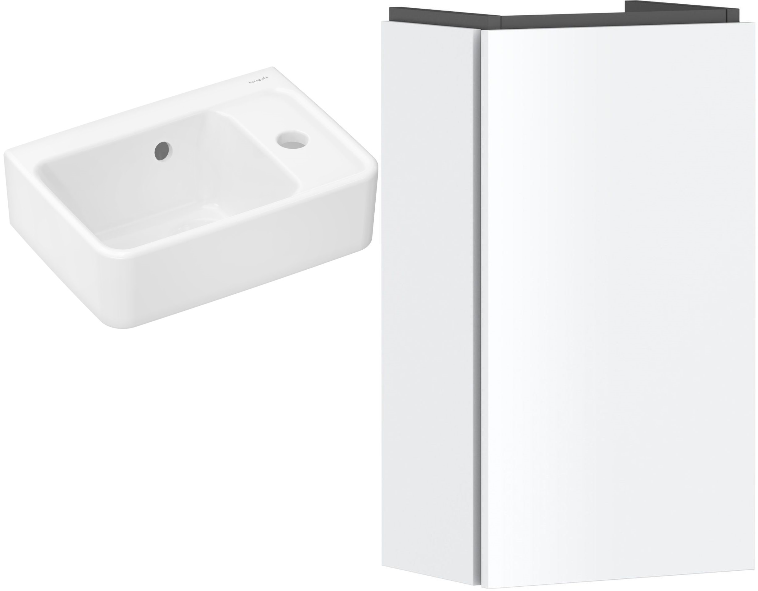 Set armadietto Hansgrohe Xilesa E 54244700, lavabo Hansgrohe Xanuia Q 60129450