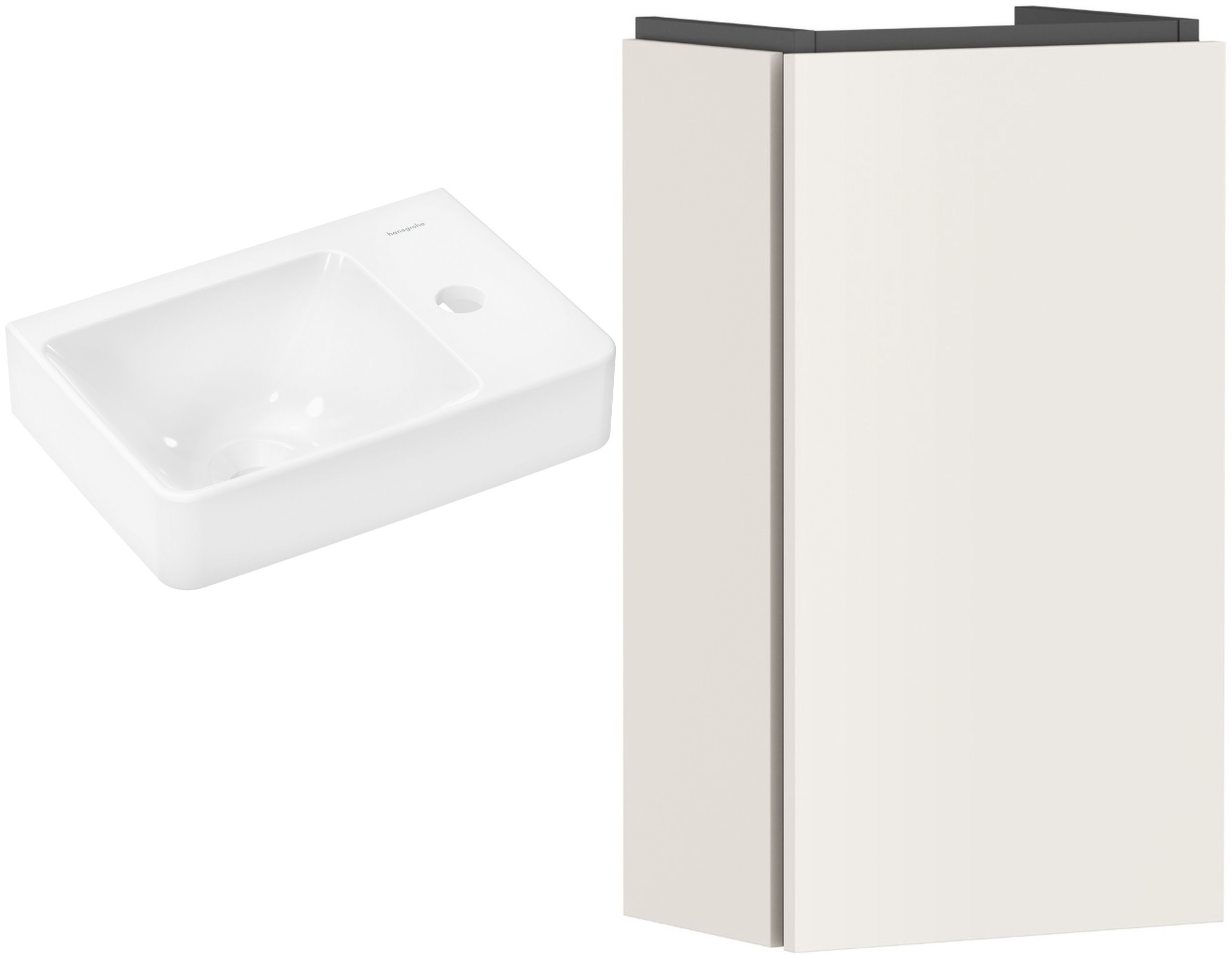 Set armadietto Hansgrohe Xilesa E 54244780, lavabo Hansgrohe Xelu Q 60314450