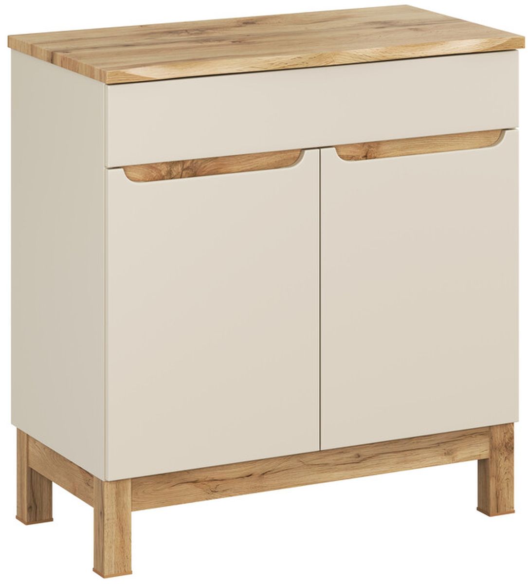 Set armadietto Comad Bali Cashmere BALI CASHMERE 82-80-46-2D, piano sopra armadietto Comad Nature Wotan NATURE WOTAN 89-80-46 M