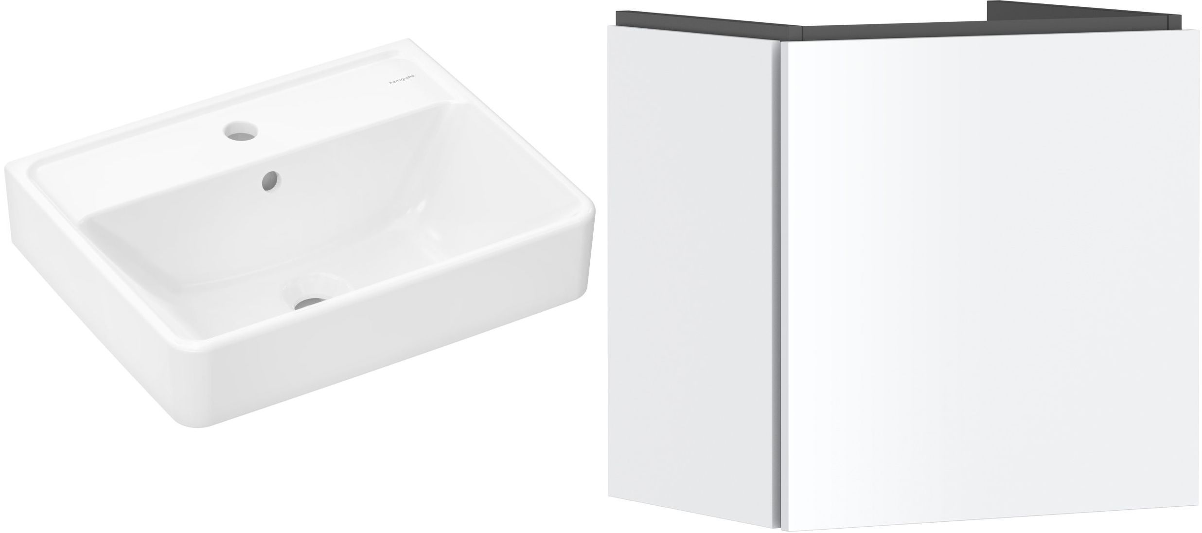 Set armadietto Hansgrohe Xilesa E 54247700, lavabo Hansgrohe Xanuia Q 60131450