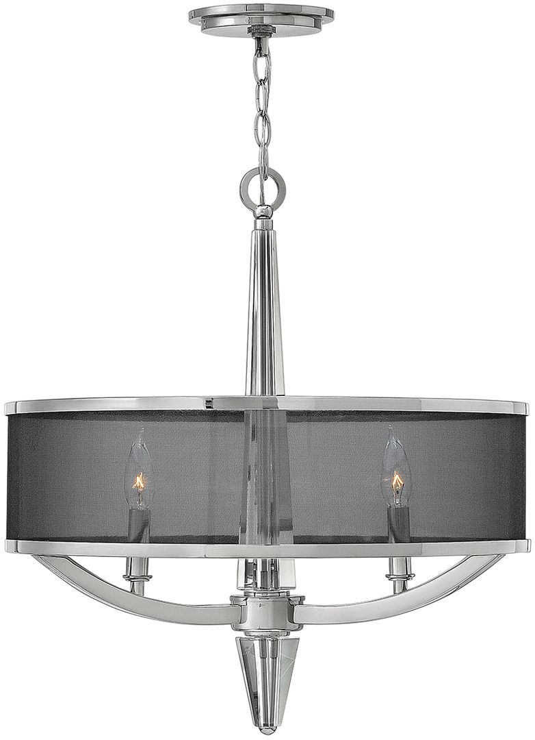 Quintiesse Ascher lampada sospesa 3x60 W nero-nichel QN-ASCHER-3P