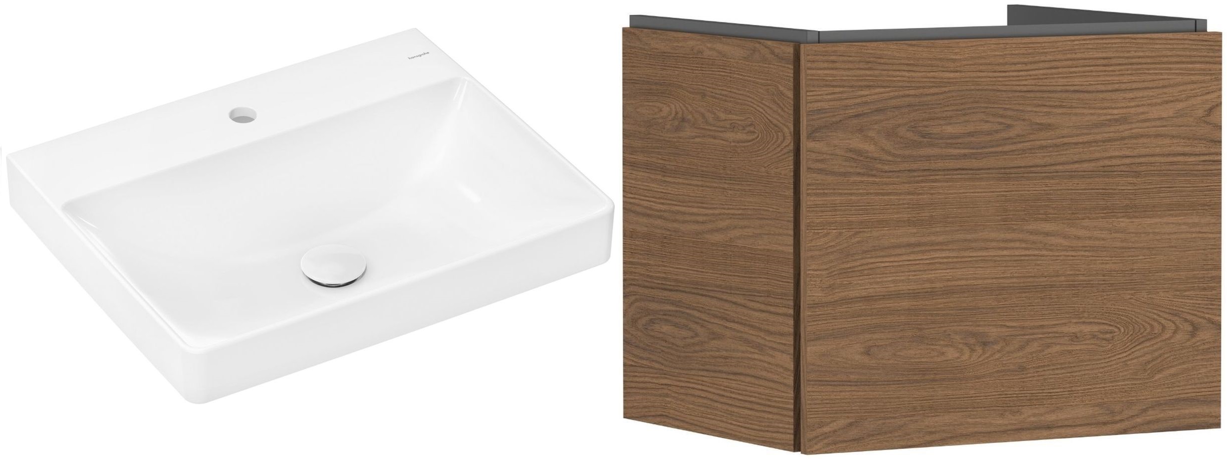 Set armadietto Hansgrohe Xilesa E 54253550, lavabo Hansgrohe Xelu Q 61016450