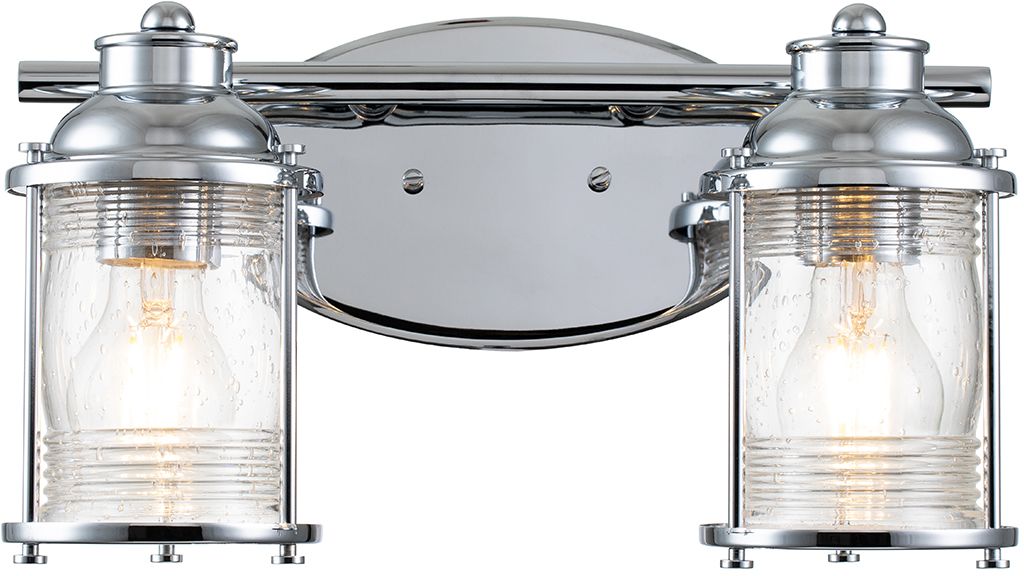 Quintiesse Ashland Bay lampada da parete 2x60 W cromo QN-ASHLANDBAY2-PC-BATH