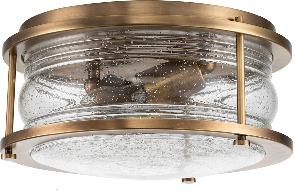 Quintiesse Ashland Bay plafoniera 2x60 W ottone QN-ASHLANDBAY-F-NBR-BATH