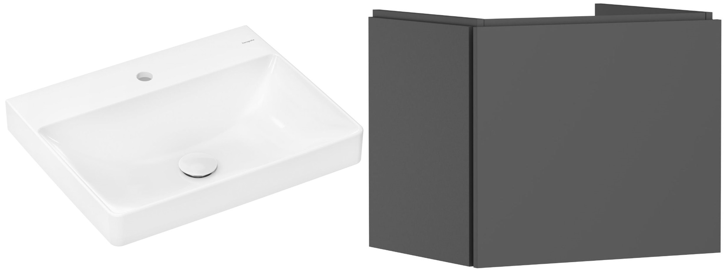 Set armadietto Hansgrohe Xilesa E 54253760, lavabo Hansgrohe Xelu Q 61016450