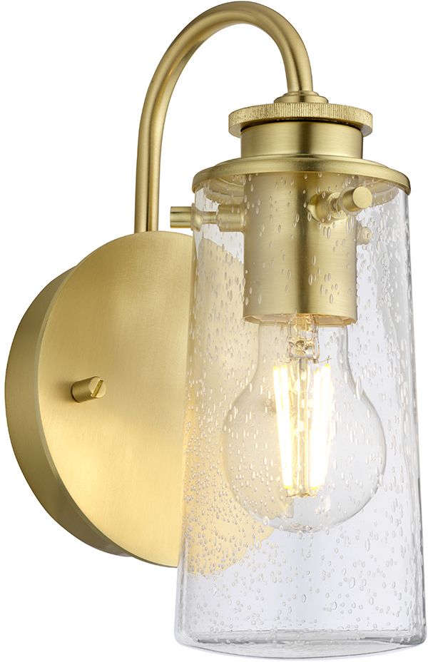 Quintiesse Braelyn lampada da parete 1x40 W ottone-trasparente QN-BRAELYN1-BB