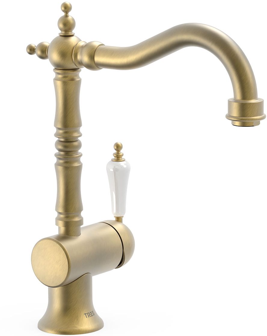 Tres Clasic-Tres rubinetto per lavabo verticale ottone/bronzo antico 24210801LM