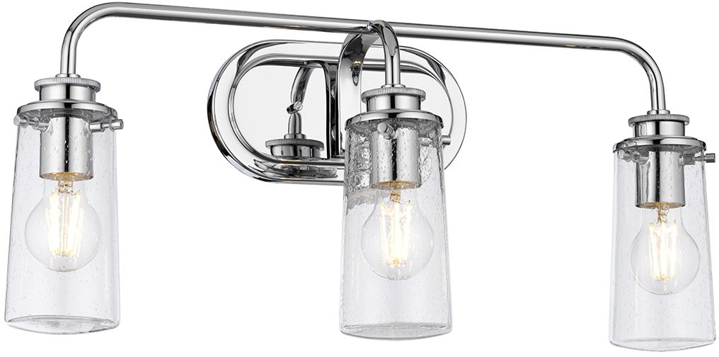 Quintiesse Braelyn lampada da parete 3x40 W cromo-trasparente QN-BRAELYN3-PC