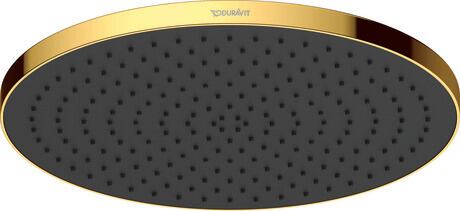 Duravit MinusFlow soffione doccia 23x23 cm rotonda nero-oro UV0662017034