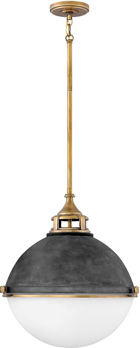 Quintiesse Fletcher lampada sospesa 2x60 W bianco-ottone QN-FLETCHER-P-M-AZ