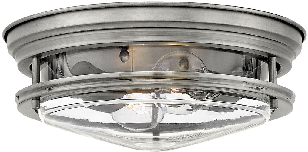 Quintiesse Hadrian lampada da soffitto 2x40 W trasparente-nichel QN-HADRIAN-FS-AN-CLEAR