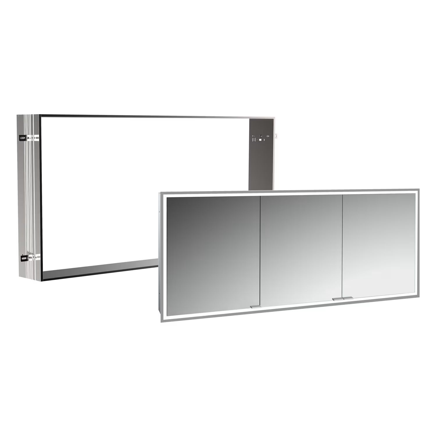 Set armadietto Kronenbach Cube 2.0 KB100214CR, telaio per montaggio a incasso dello  specchio Kronenbach Cube 2.0 NU1000035NU