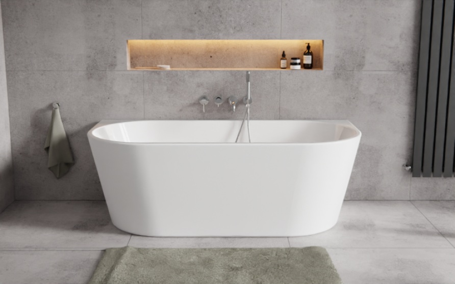 Besco Vica New vasca da bagno freestanding 149x80 cm ovale bianco #WAS-150VNBO