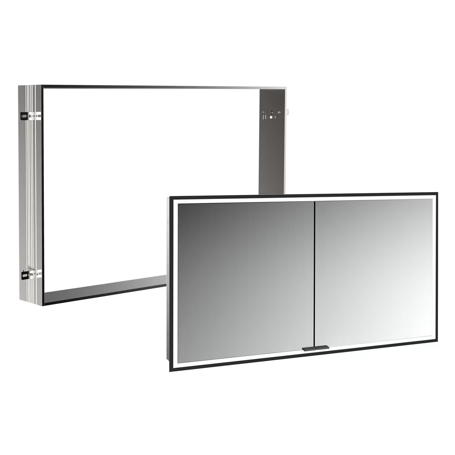Set armadietto Kronenbach Cube 2.0 KB100227MB, telaio per montaggio a incasso dello  specchio Kronenbach Cube 2.0 NU1000032NU
