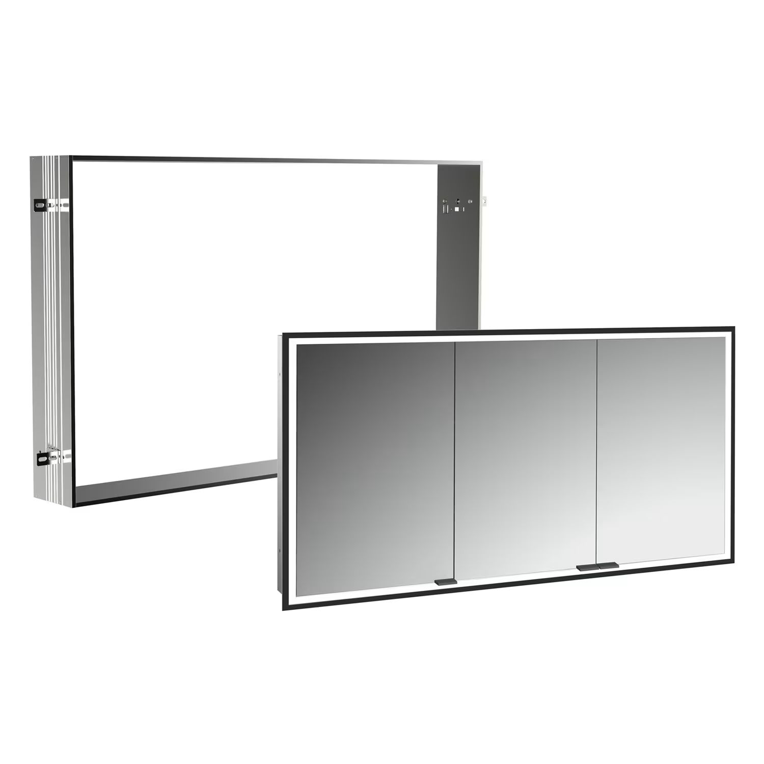 Set armadietto Kronenbach Cube 2.0 KB100235MB, telaio per montaggio a incasso dello  specchio Kronenbach Cube 2.0 NU1000033NU