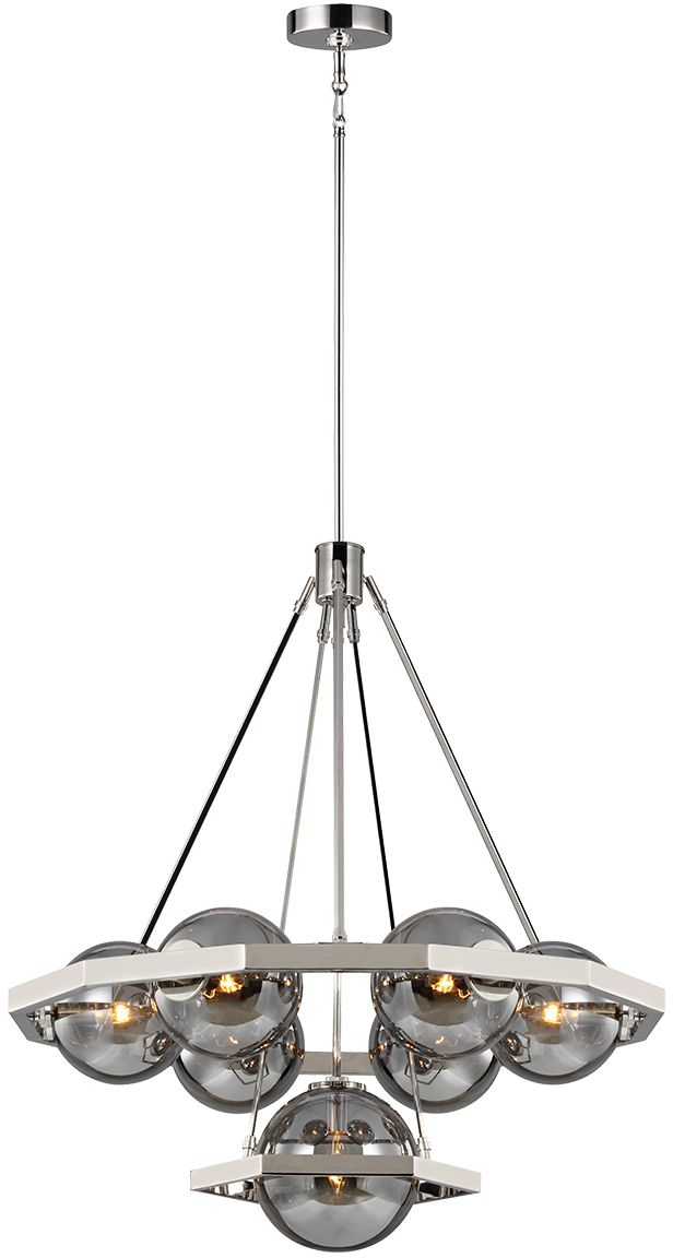 Quintiesse Harper lampada sospesa x60 W fumé-nichel QN-HARPER7